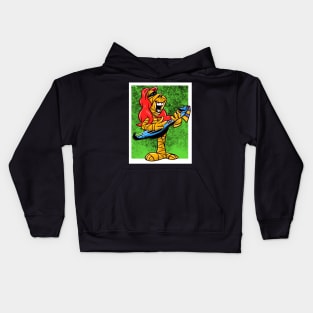 Mummy Girl with Guitar Kids Hoodie